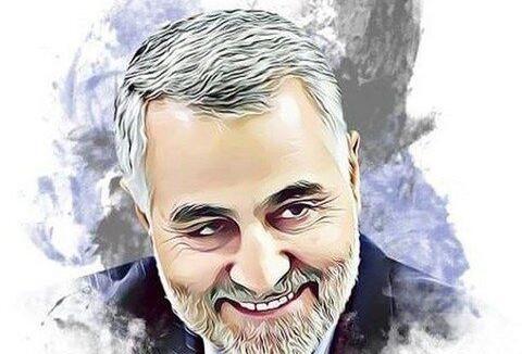 عکس خنده شهید سلیمانی