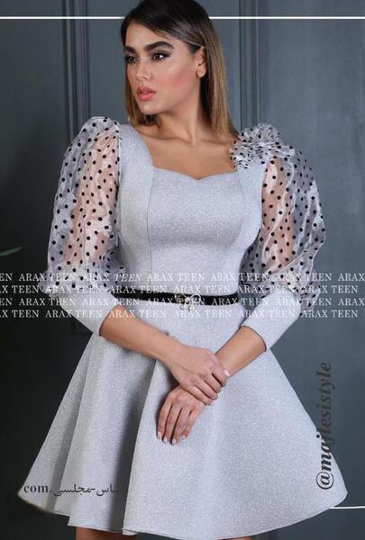 عکس لباس مجلسی پوشیده کوتاه