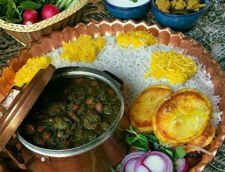 عکس تزیین قورمه سبزی