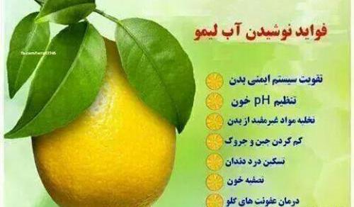 عکس نوشته خواص لیمو شیرین