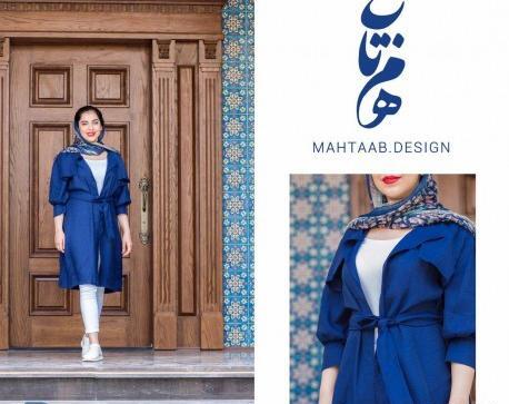 عکس مدل مانتو اسپرت آبی روشن