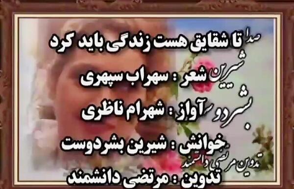 عکس تا شقایق هست زندگی باید کرد