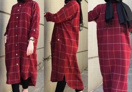 عکس مدل مانتو جدید چهارخونه اسپرت