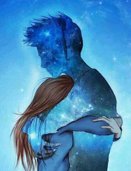 عکس عاشقانه آبی رنگ