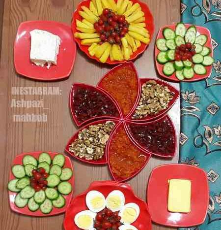 عکس ایده برای تزیین صبحانه سالم