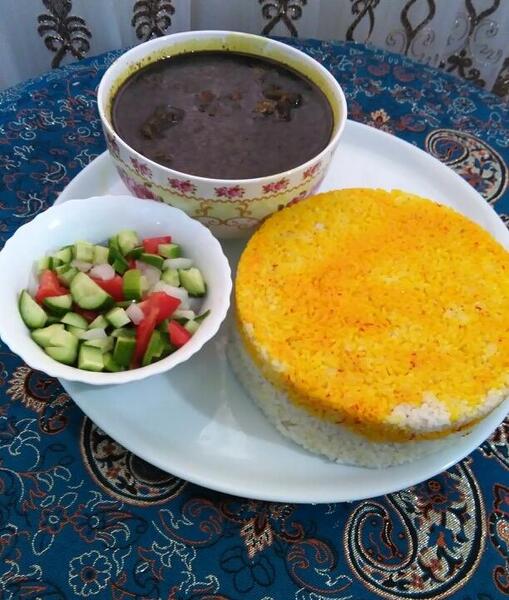 عکس چلو خورشت قورمه سبزی