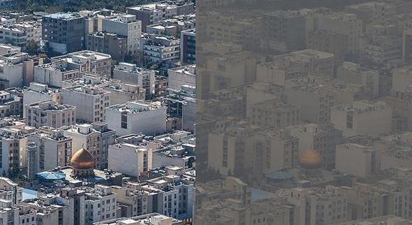 عکس هوایی آلودگی تهران