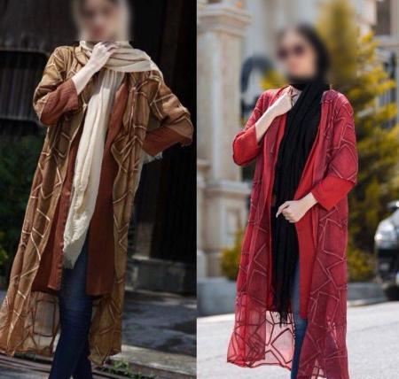 عکس مانتو بلند دخترانه چاکدار