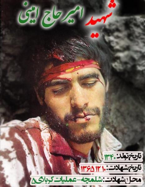 عکس نوشته شهید امیر حاج امینی