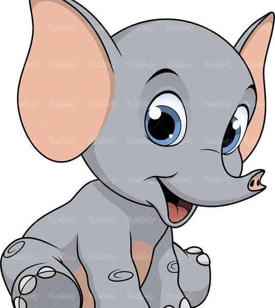 عکس فیل نقاشی کودکانه