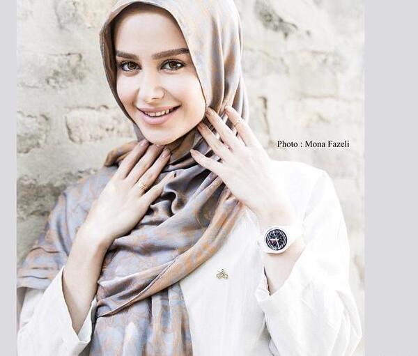 عکس با حجاب الناز حبیبی