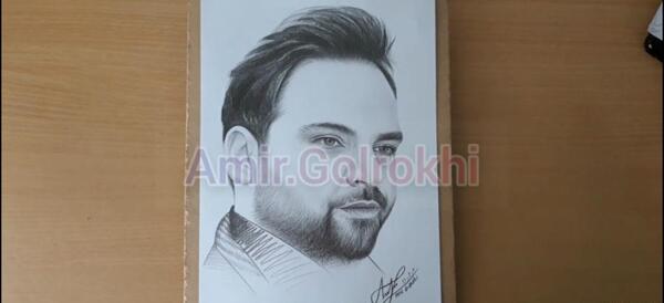 عکس طراحی چهره احسان علیخانی