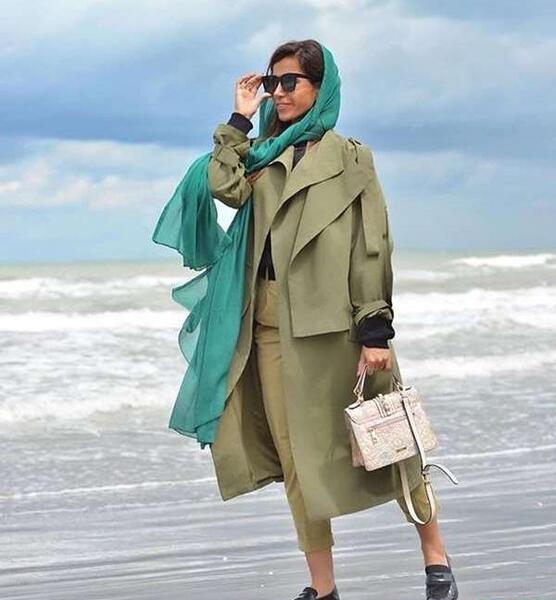 عکس مدل مانتو اسپرت بلند جیب دار