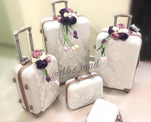 عکس ایده برای تزیین چمدان عروس