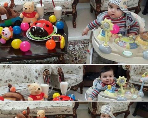 عکس نوشته پسرم هفت ماهگیت مبارک