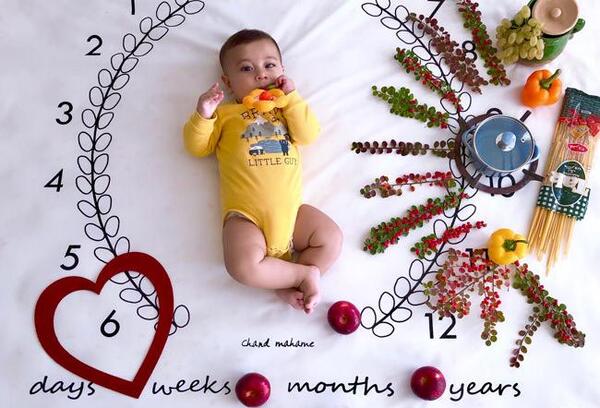 عکس نوشته پسرم هفت ماهگیت مبارک