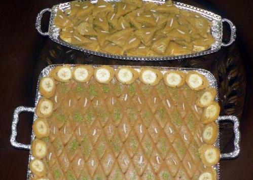 عکس تزیین حلوا لوزی
