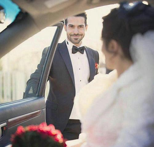 عکس عاشقانه دو نفره عروس داماد