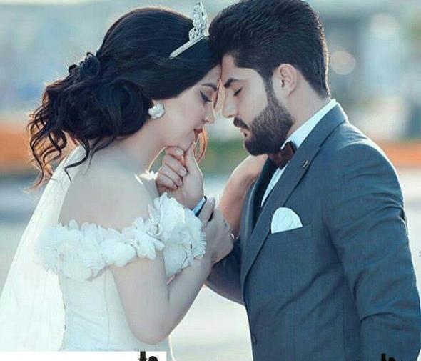 عکس عاشقانه دو نفره عروس داماد