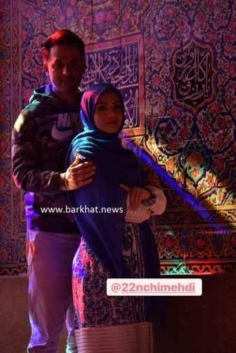 عکس مبینا نصیری و همسرش