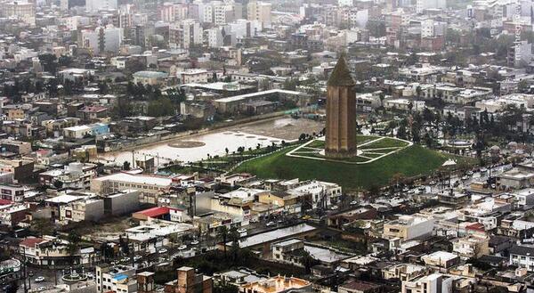 عکس هوایی گنبد کاووس