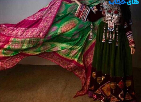 عکس لباس افغانی اینه کاری