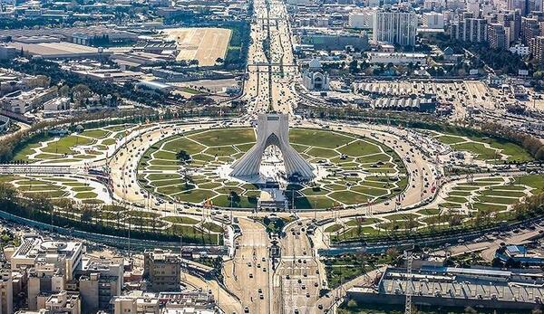 عکس هوایی از تهران