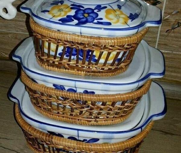 عکس ظروف گل پنبه ای