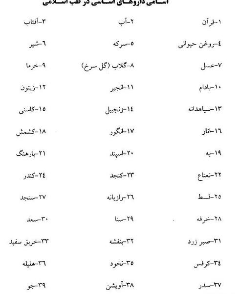 عکس فهرست غذاهای ایرانی