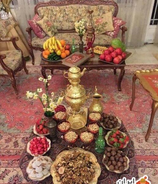 عکس ایده برای چیدن سفره شب یلدا