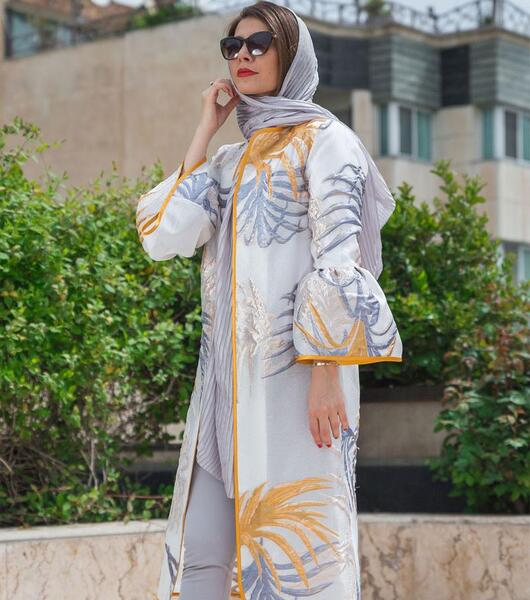 عکس مدل مانتو بلند ژاکارد