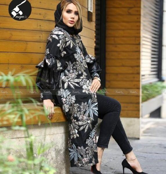 عکس مدل مانتو بلند ژاکارد