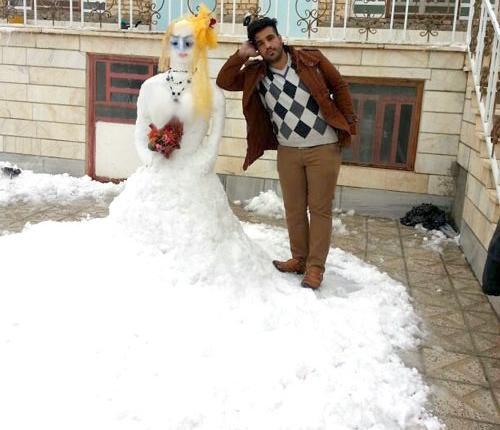 عکس طنز آدم برفی