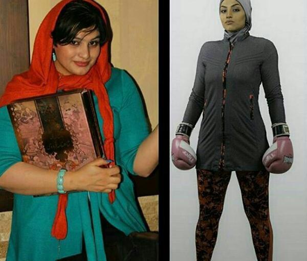 عکس صدف خادم بوکسور