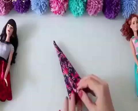 عکس ایده برای لباس باربی با پارچه