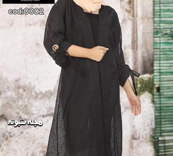 عکس مانتو حریر مشکی