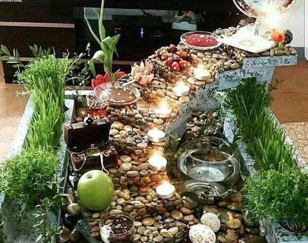 عکس ایده سفره هفت سین با صدف
