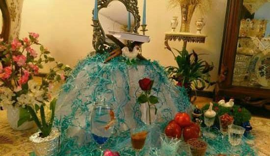 عکس ایده سفره هفت سین با صدف