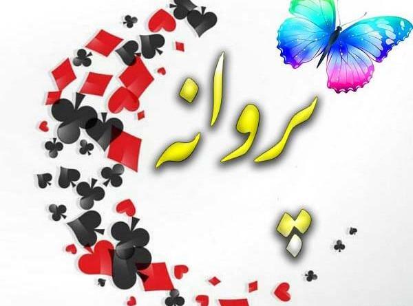 عکس نوشته اسم پروانه