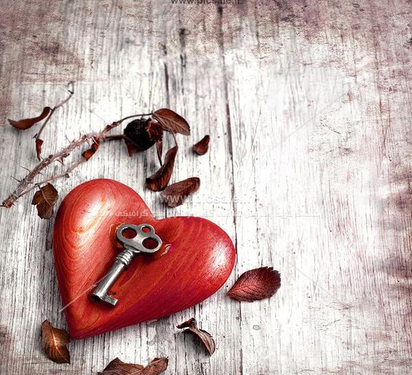 عکس نوشته کلید قلب