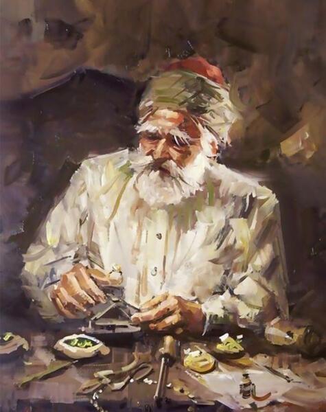 عکس طراحی پیرمرد