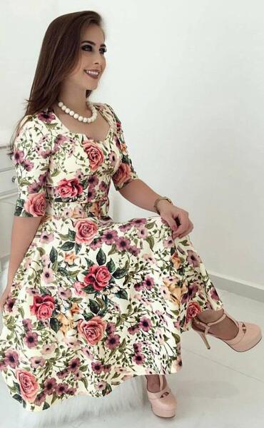 عکس لباس مجلسی کوتاه گلدار دخترانه