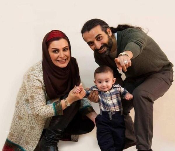 عکس ماه چهره خلیلی و پسرش