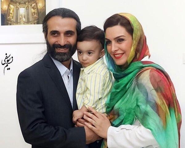 عکس ماه چهره خلیلی و پسرش