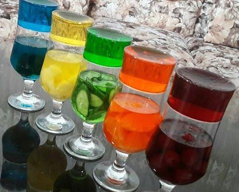 عکس ایده ژله دو رنگ