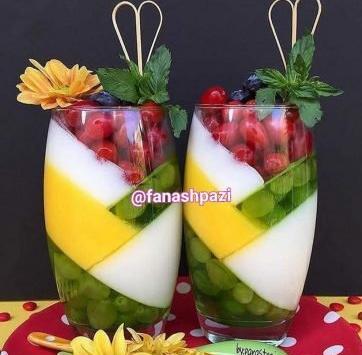عکس ایده ژله دو رنگ