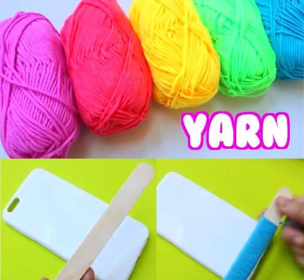 عکس ایده قاب گوشی با کاموا