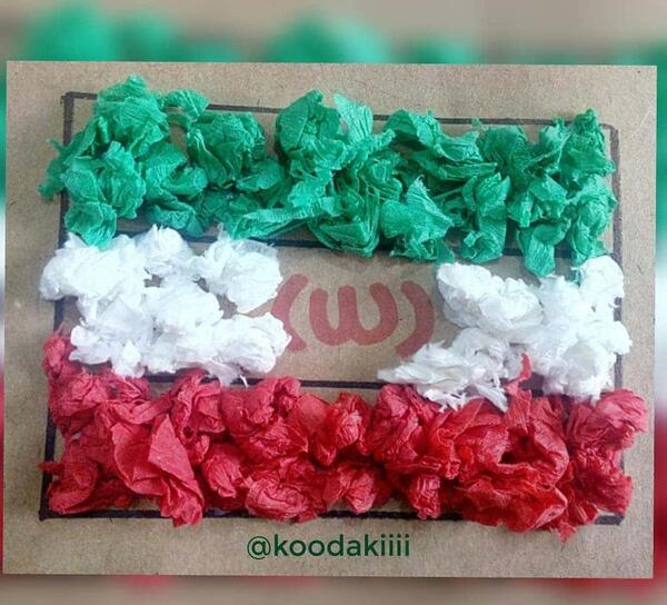 عکس ایده برای کاردستی پرچم ایران