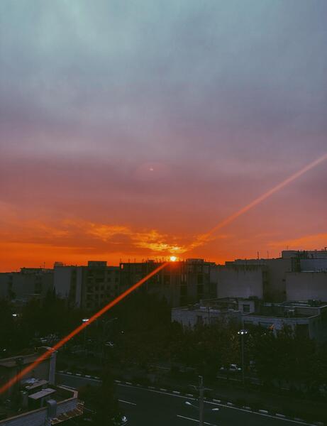 عکس خانه غروب