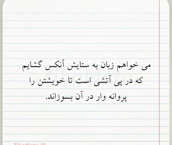 عکس نوشته پروانه وار